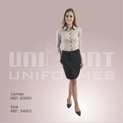 Uniforme Unimont Saia Preta Social